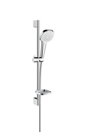 Hansgrohe Croma Select E zuhanyszett 65 cm-es zuhanyrúddal+szappantartóval, króm/fehér 26586400