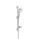 Hansgrohe Croma Select E zuhanyszett 65 cm-es zuhanyrúddal+szappantartóval, króm/fehér 26586400