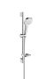 Hansgrohe Croma Select E zuhanyszett 65 cm-es zuhanyrúddal+szappantartóval, króm/fehér 26586400