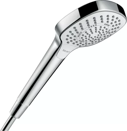 Hansgrohe Croma Select E Multi kézizuhany Ecosmart króm/fehér kivitelben