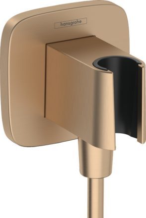 Hansgrohe FixFit Q zuhanytartó fali csatlakozóval, bronz 26887140