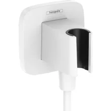   Hansgrohe FixFit Q zuhanytartó fali csatlakozóval, matt fehér 26887700