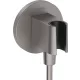 Hansgrohe FixFit Porter S zuhanytartó fali csatlakozóval, szálcsiszolt fekete króm 26888340