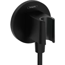   Hansgrohe FixFit Porter S zuhanytartó fali csatlakozóval, matt fekete 26888670