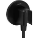 Hansgrohe FixFit Porter S zuhanytartó fali csatlakozóval, matt fekete 26888670