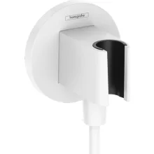   Hansgrohe FixFit Porter S zuhanytartó fali csatlakozóval, matt fehér 26888700