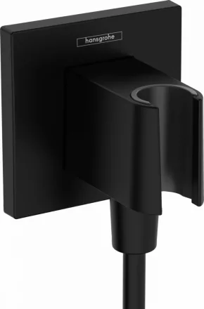 Hansgrohe FixFit E zuhanytartó fali csatlakozóval, matt fekete 26889670