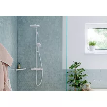   Hansgrohe Croma Select S zuhanyrendszer termosztáttal és kézizuhannyal, matt fehér 26890700
