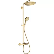  Hansgrohe Croma Select S zuhanyrendszer termosztáttal és kézizuhannyal, polírozott arany 26890990
