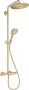 Hansgrohe Croma Select S zuhanyrendszer, termosztátos, kézizuhannyal, EcoSmart, szálcsiszolt bronz 26891140