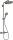 Hansgrohe Croma Select S zuhanyrendszer, termosztátos, kézizuhannyal, EcoSmart, fekete/króm 26891340