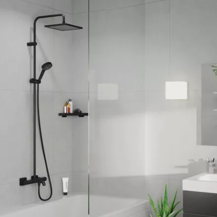 Hansgrohe Vernis Shape zuhanyrendszer 240 termosztáttal, matt fekete 26900670