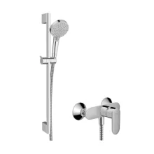   Hansgrohe Vernis Blend Zuhanycsaptelep Vario 100 EcoSmart kézizuhannyal és 65 cm-es zuhanyrúddal, króm 26957000