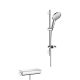 Hansgrohe Raindance Select S zuhanyrendszer termosztáttal, 65 cm-es zuhanyrúddal, króm/fehér 27036400