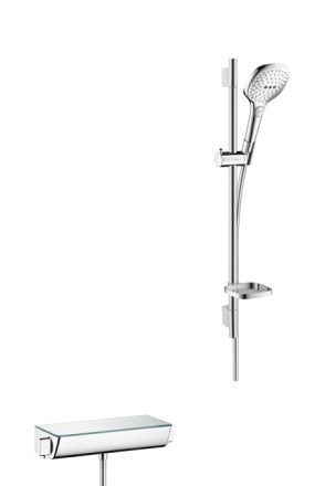 Hansgrohe Raindance Select E zuhanyrendszer termosztáttal és 65 cm-es zuhanyrúddal, króm 27038000