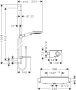 Hansgrohe Raindance Select E zuhanyrendszer 120 termosztáttal, 90 cm zuhanyrúd, króm/fehér 27039400