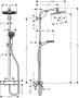 Hansgrohe Crometta S termosztátos zuhanyrendszer 240, 1jet, EcoSmart, króm 27268000
