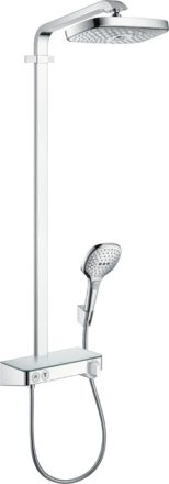 Hansgrohe Raindance Select E zuhanyrendszer EcoSmart, termosztátos csapteleppel, króm 27283000