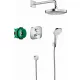 Hansgrohe Croma Select E falsík alatti zuhanyrendszer Ecostat E termosztáttal, króm 27294000