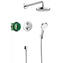   Hansgrohe Croma Select S falsík alatti zuhanyrendszer termosztáttal, króm 27295000