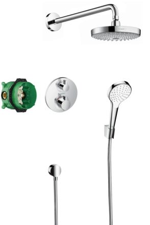 Hansgrohe Croma Select S falsík alatti zuhanyrendszer termosztáttal, króm 27295000