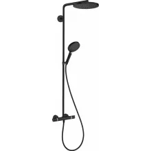   Hansgrohe Raindance Select S matt fekete zuhanyrendszer 240 1jet PowderRain termosztáttal 27633670