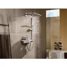   Hansgrohe Raindance Select S fehér/króm zuhanyszett 120 3jet 90cm-es zuhanyrúddal és szappantartóval 27648400