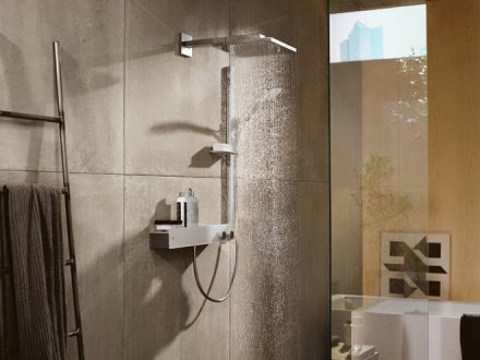 Hansgrohe Raindance Select S fehér/króm zuhanyszett 120 3jet 90cm-es zuhanyrúddal és szappantartóval 27648400