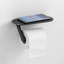   Hansgrohe WallStoris WC papír tartó, polccal matt fekete 27928670