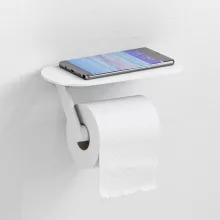   Hansgrohe WallStoris WC papír tartó, polccal matt fehér 27928700