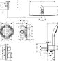 Hansgrohe Croma zuhanyrendszer 280 1 jet, Ecostat S, króm 27954000