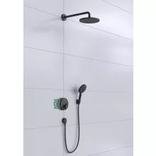   Hansgrohe Raindance S Zuhanyrendszer 240, 1 jet PowderRain és Shower Select S matt fekete 27959670