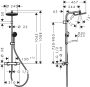 Hansgrohe Activera S zuhanyrendszer 240 Ecostat Fine termosztáttal EcoSmart, matt fekete 28078670