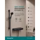 Hansgrohe Activera Select S ShowerTablet termosztátos zuhanyszett 2 funkciós kézizuhany EcoSmart, matt fekete 28087670