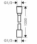 Hansgrohe Designflex textilszálas zuhanycső 1,25 m, króm 28220000