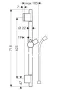 Hansgrohe Unica zuhanyrúd S Puro 65 cm, zuhanycsővel, króm 28632000