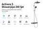 Hansgrohe Activera S Showerpipe 240 1jet EcoSmart+ ShowerTablet Select 360 Varia termosztáttal, króm 28639000
