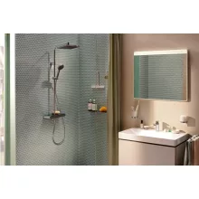 Hansgrohe Activera Q Showerpipe 290/180 EcoSmart+ termosztátos zuhanyrendszer, króm kivitelben.