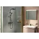 Hansgrohe Activera Q Showerpipe 290/180 EcoSmart+ termosztátos zuhanyrendszer, matt fekete kivitelben.