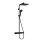 Hansgrohe Activera Q Showerpipe 290/180 1jet EcoSmart+ ShowerTablet Select 360 Varia termosztáttal, matt fekete 28649670