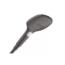   Hansgrohe Raindance Select E 3 funkciós kézizuhany 120 EcoSmart+, szálcsiszolt fekete króm 28729340