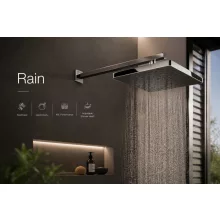 Hansgrohe Activera Q állítható dőlésszögű esőztető fejzuhany 295x180 mm, króm kivitelben.