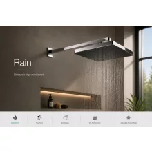 Hansgrohe Activera Q állítható dőlésszögű EcoSmart esőztető fejzuhany 295 mm, króm kivitelben.