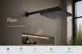 Hansgrohe Activera Q állítható dőlésszögű EcoSmart esőztető fejzuhany 295 mm, matt fekete kivitelben.