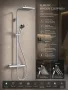Hansgrohe Activera Q zuhanyrendszer EcoSmart Fine zuhanytermosztáttal és zuhanyszettel, króm kivitelben.