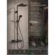 Hansgrohe Activera Q zuhanyrendszer EcoSmart Fine zuhanytermosztáttal és zuhanyszettel, matt fekete kivitelben.