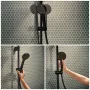 Hansgrohe Activera Q Zuhanyrendszer EcoSmart EcoSmart Fine zuhanytermosztáttal és zuhanyszettel, matt fekete 28748670