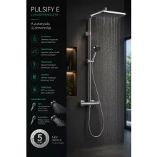 Hansgrohe Activera Q zuhanyrendszer EcoSmart+ Fine zuhanytermosztáttal és zuhanyszettel, króm kivitelben.