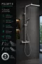 Hansgrohe Activera Q zuhanyrendszer EcoSmart+ Fine zuhanytermosztáttal és zuhanyszettel, króm kivitelben.