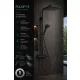Hansgrohe Activera Q zuhanyrendszer EcoSmart+ Fine zuhanytermosztáttal és zuhanyszettel, matt fekete kivitelben.